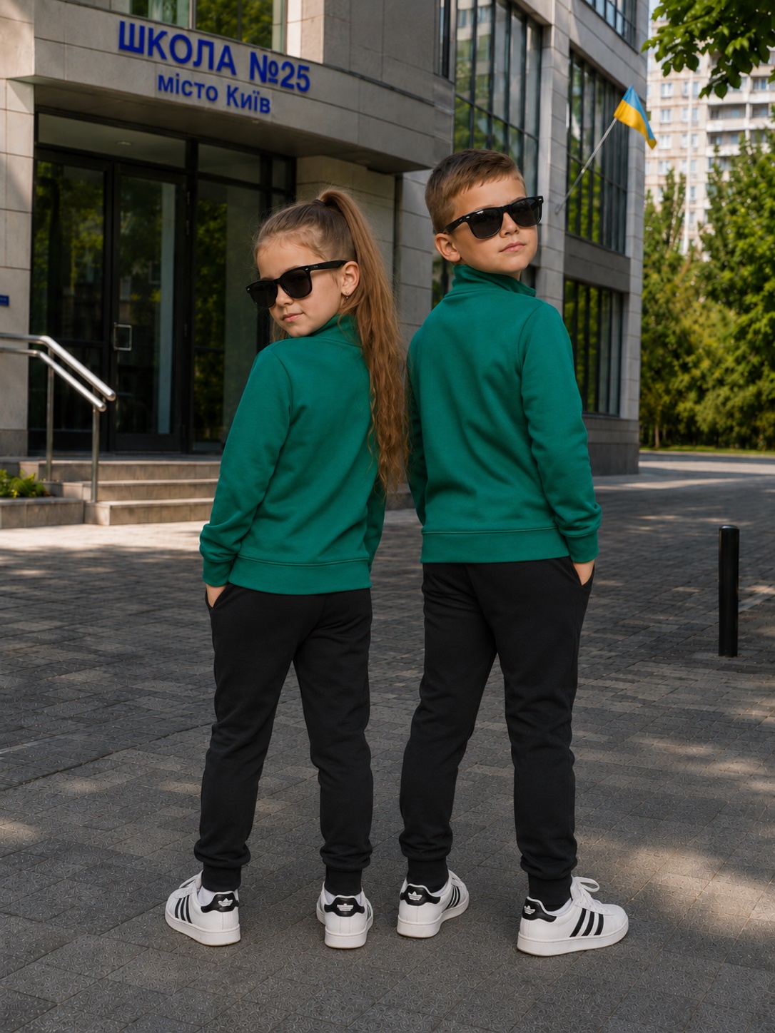 Зелений дитячий костюм Adidas — фото 3