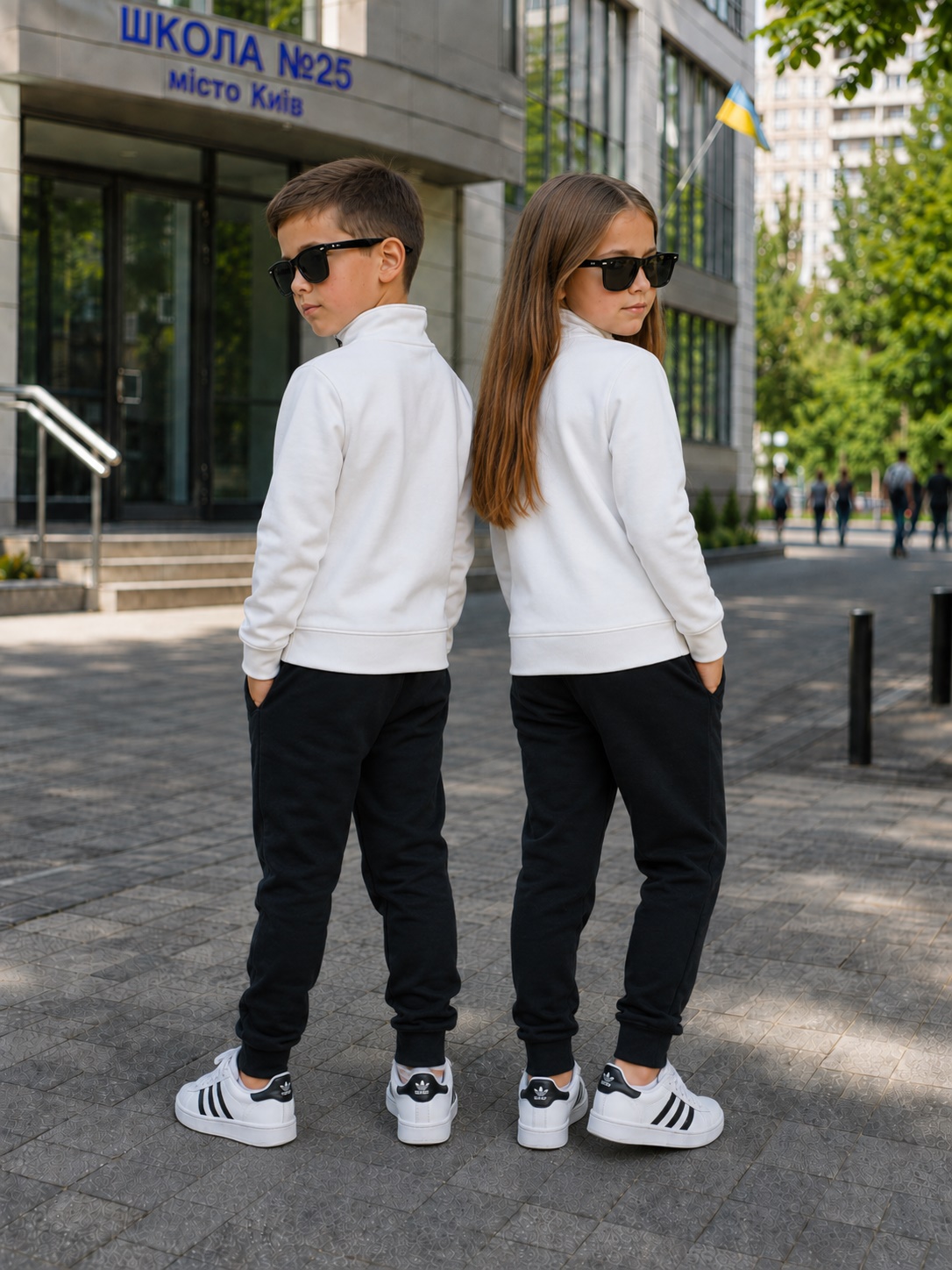 Білий дитячий костюм Adidas — фото 3
